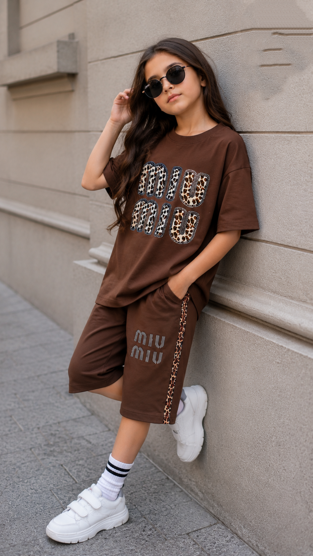 تیشرت شلوارک لش استایل نگینی miumiu