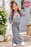 بلوز دخترانه طرح رنگینکمان | دورس دو نخ باکیفیت | سایز L تا XXL | مناسب ۵ تا ۸ سال | پوشاک پرنیا ارسال رایگان